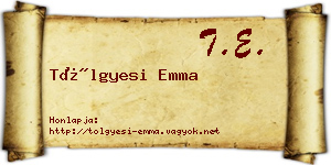 Tölgyesi Emma névjegykártya