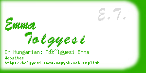 emma tolgyesi business card